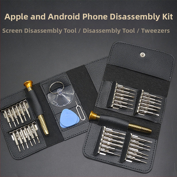 Apple ierīču demontāžas skrūvgriežu komplekts – mobilo tālrunu un datora remontam, oglekļa tērauds, iekšējie sešstūri (Hex/Allen), iekļauts bitu komplekts