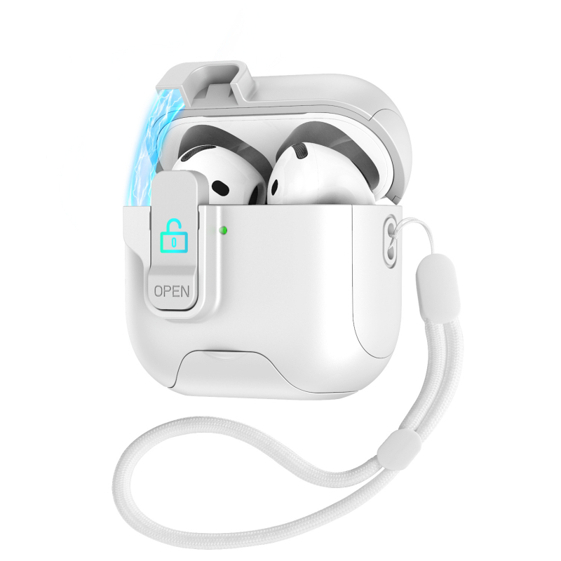 Husă de protecție AirPods Pro 3/4 cu suport pop-up (TPU+PC, multifuncțională, portabilă, Apple-compatible, personalizabilă)