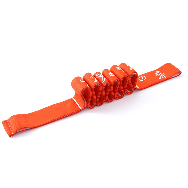 Bandă elastică de yoga jacquard digitală – Curea de întindere a umerilor pentru copii și femei – Material: poliester-cotton + latex