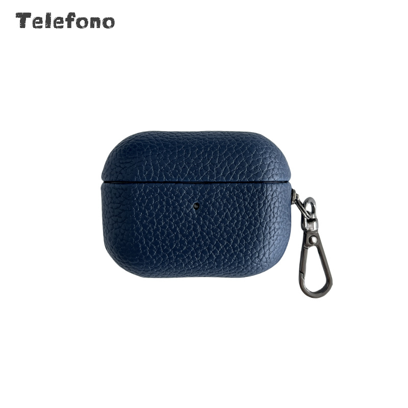 Husă Telefono AirPods din piele lychee – lucrată manual, universală, compatibilă cu Apple AirPods 1/2 și AirPods Pro