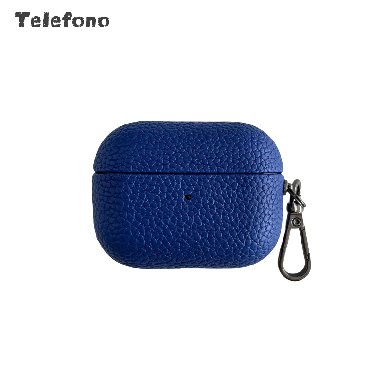 Husă Telefono AirPods din piele lychee – lucrată manual, universală, compatibilă cu Apple AirPods 1/2 și AirPods Pro