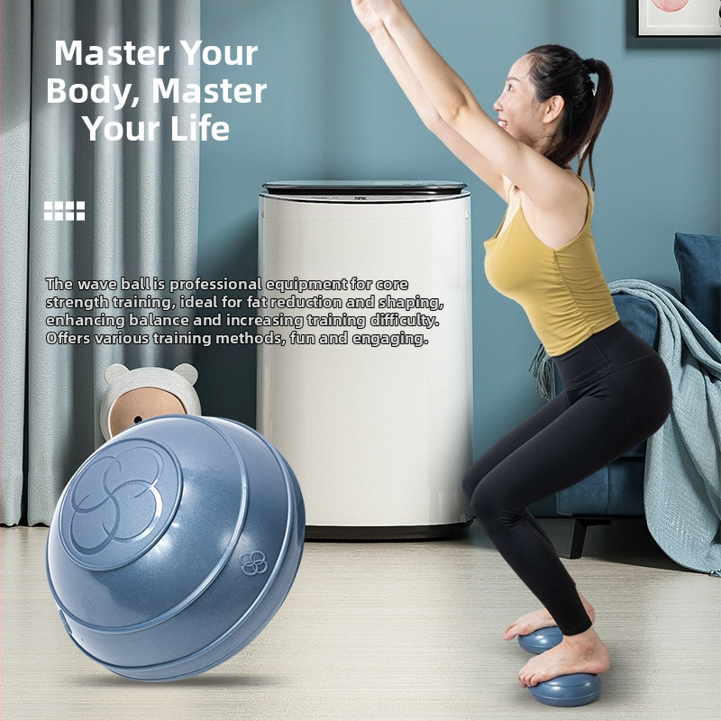 Minge de echilibru semicirculară cu viteză în valuri pentru yoga și mini fitness, PVC, gonflabilă, 500 g, origine Changzhou, Jiangsu