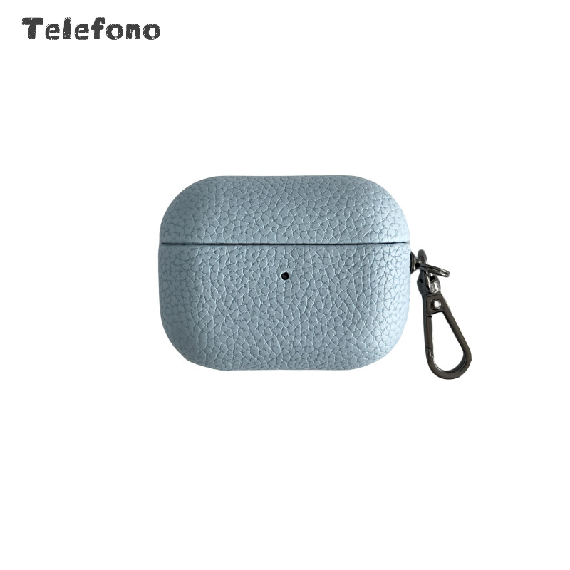 Carcasă pentru AirPods – Piele ecologică cu textură lychee, Realizată manual, Universală, Compatibilă cu Apple