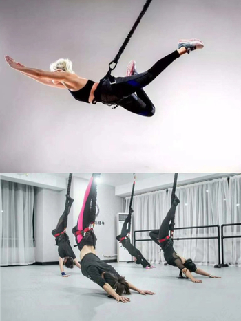 An Kun Curea de yoga pentru interior 5D Vitalitate, cu funie elastică pentru yoga aeriană și rotații