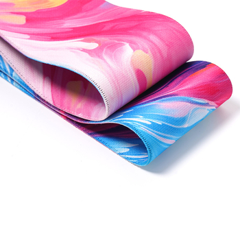 Wan xin Bandă de rezistență imprimată, inel pentru șolduri, pentru ridicare a feselor și genuflexiuni – Material: poliester bumbac + latex mătase