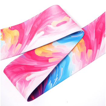 Wan xin Bandă de rezistență imprimată, inel pentru șolduri, pentru ridicare a feselor și genuflexiuni – Material: poliester bumbac + latex mătase