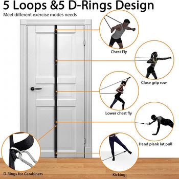 5 m viseći otporni konopac s vrata za pričvršćivanje, bez bušenja, kućni fitness uređaj, najlon