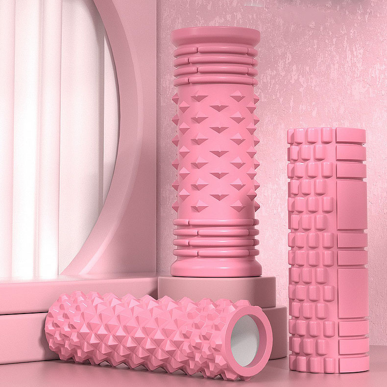 Coloană de yoga din spumă solidă, două în unu, pentru masaj muscular și relaxare, XINJIFU