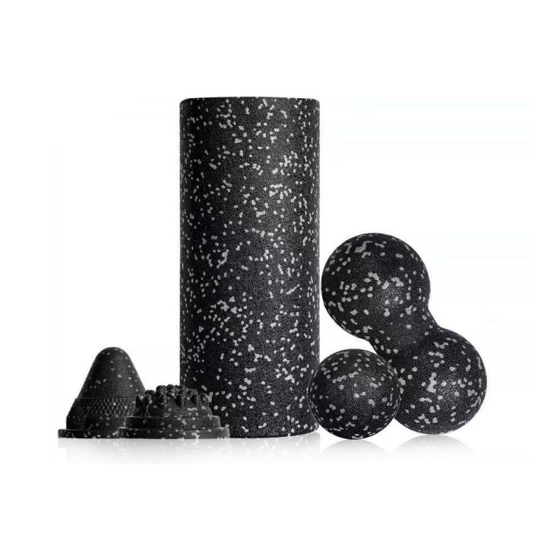 MAXSOINS Coloană de yoga goală, set de cinci piese cu Peanut Ball și roller din spumă EPP, material: burete, 01