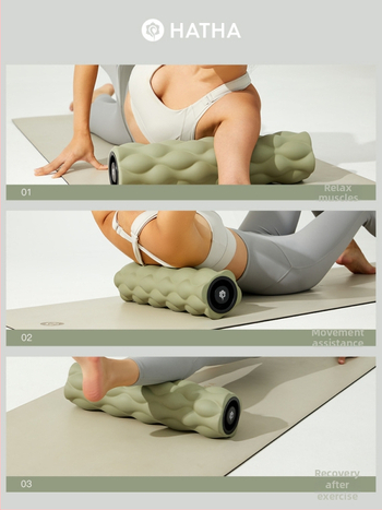 Putų volelis jogos ir masažui — Hatha, Medžiaga: PP+PU, Fascijos relaksacija