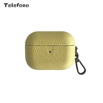 Carcasă AirPods Apple 1/2 Gen, Piele artificială cu textură lychee, lucrată manual, Compatibilitate universală