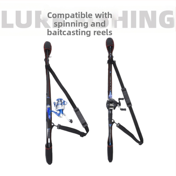 Регулируема чанта за пръчки с отдел за съхранение и еластична лента, джоб за макари; марка Hongchuan; материал полиестерно влакно