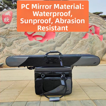 Vodootporna torba za ribolov sa naramenicom, veliki kapacititet, PU tvrdi kućište, torba za štapove s nosačem