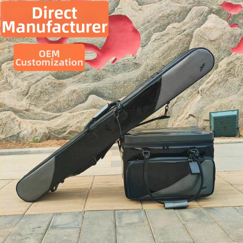 Vodootporna torba za ribolov sa naramenicom, veliki kapacititet, PU tvrdi kućište, torba za štapove s nosačem