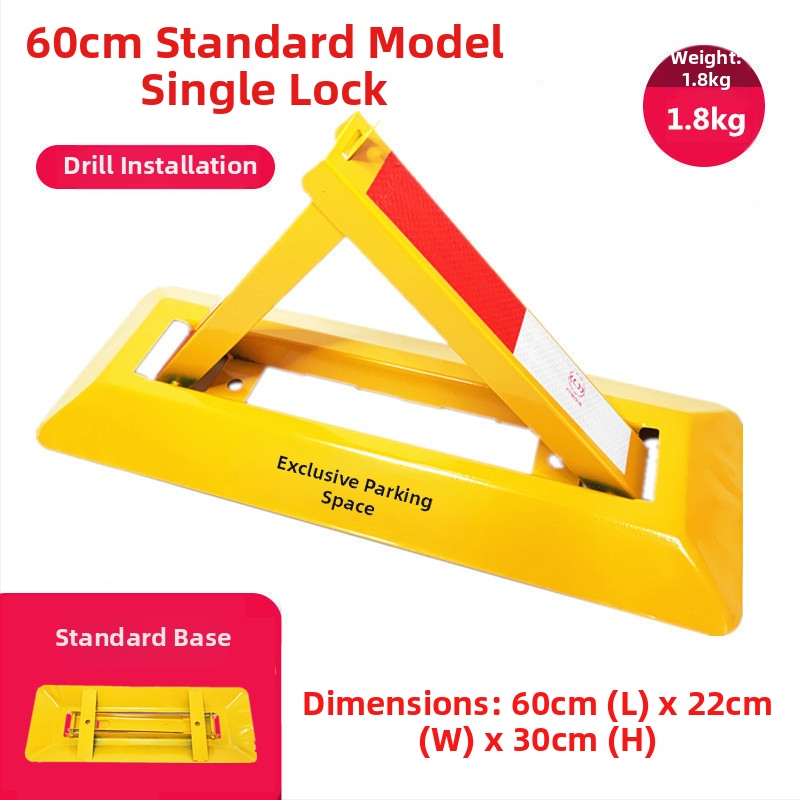 Autostāvvietas grīdas bloķētājs Tips A – pastiprināta pretkolīzijas konstrukcija, auksti kaltēts tērauds, tērauda atslēgas cilindrs, piemērots pazemes stāvvietām, zīmols Keding Shield