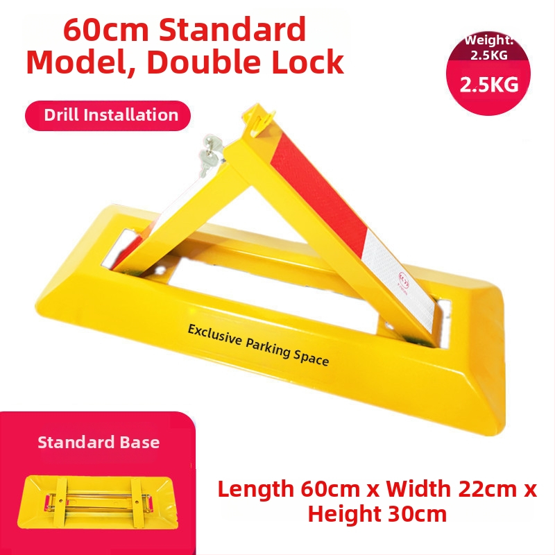 Autostāvvietas grīdas bloķētājs Tips A – pastiprināta pretkolīzijas konstrukcija, auksti kaltēts tērauds, tērauda atslēgas cilindrs, piemērots pazemes stāvvietām, zīmols Keding Shield