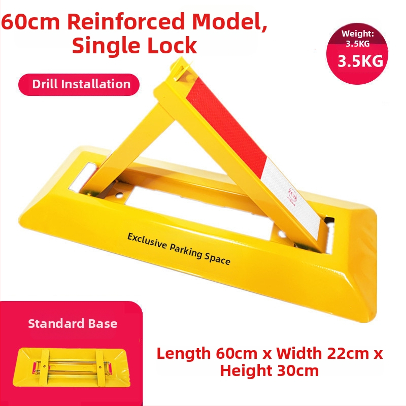 Autostāvvietas grīdas bloķētājs Tips A – pastiprināta pretkolīzijas konstrukcija, auksti kaltēts tērauds, tērauda atslēgas cilindrs, piemērots pazemes stāvvietām, zīmols Keding Shield