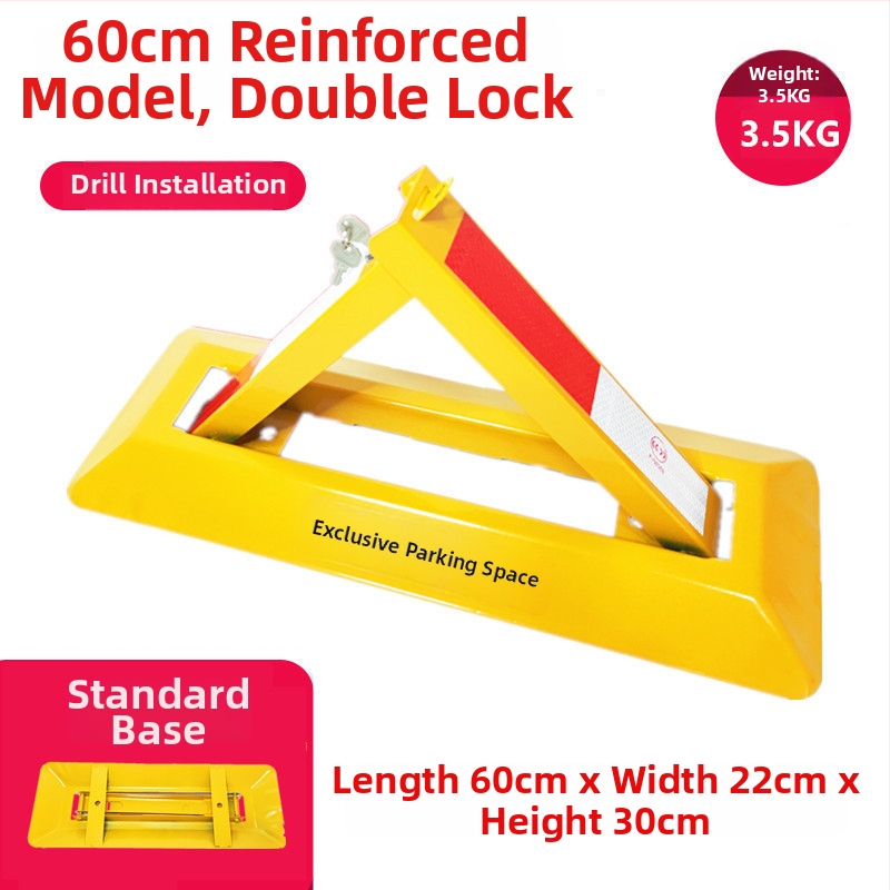 Autostāvvietas grīdas bloķētājs Tips A – pastiprināta pretkolīzijas konstrukcija, auksti kaltēts tērauds, tērauda atslēgas cilindrs, piemērots pazemes stāvvietām, zīmols Keding Shield
