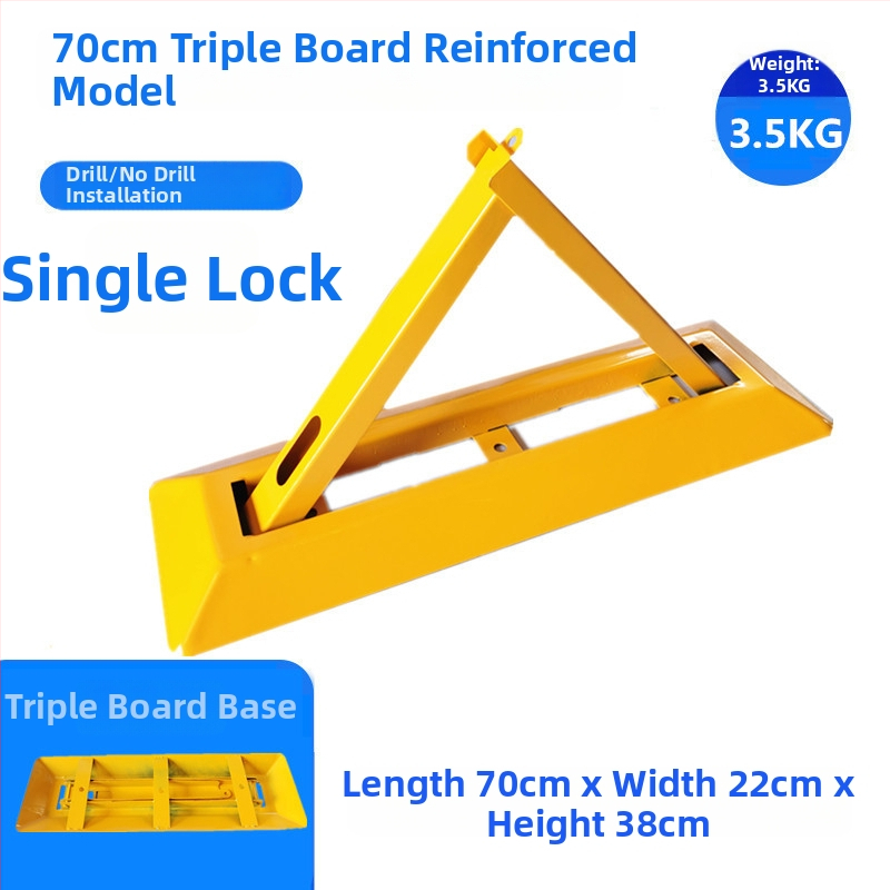 Autostāvvietas grīdas bloķētājs Tips A – pastiprināta pretkolīzijas konstrukcija, auksti kaltēts tērauds, tērauda atslēgas cilindrs, piemērots pazemes stāvvietām, zīmols Keding Shield