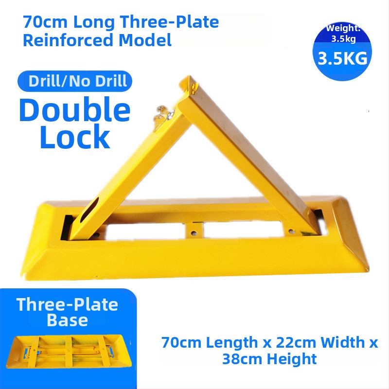 Autostāvvietas grīdas bloķētājs Tips A – pastiprināta pretkolīzijas konstrukcija, auksti kaltēts tērauds, tērauda atslēgas cilindrs, piemērots pazemes stāvvietām, zīmols Keding Shield