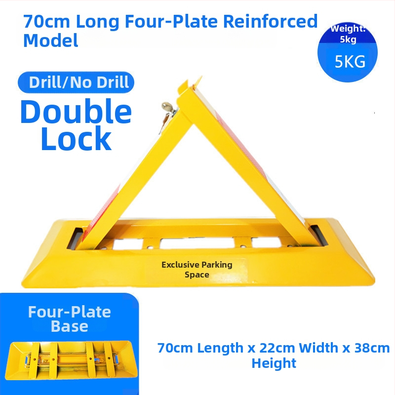 Autostāvvietas grīdas bloķētājs Tips A – pastiprināta pretkolīzijas konstrukcija, auksti kaltēts tērauds, tērauda atslēgas cilindrs, piemērots pazemes stāvvietām, zīmols Keding Shield