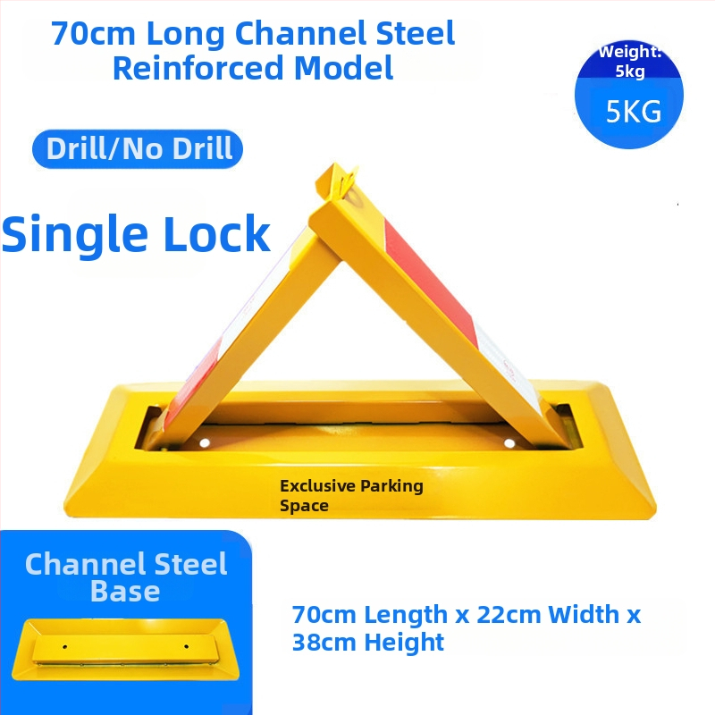 Autostāvvietas grīdas bloķētājs Tips A – pastiprināta pretkolīzijas konstrukcija, auksti kaltēts tērauds, tērauda atslēgas cilindrs, piemērots pazemes stāvvietām, zīmols Keding Shield