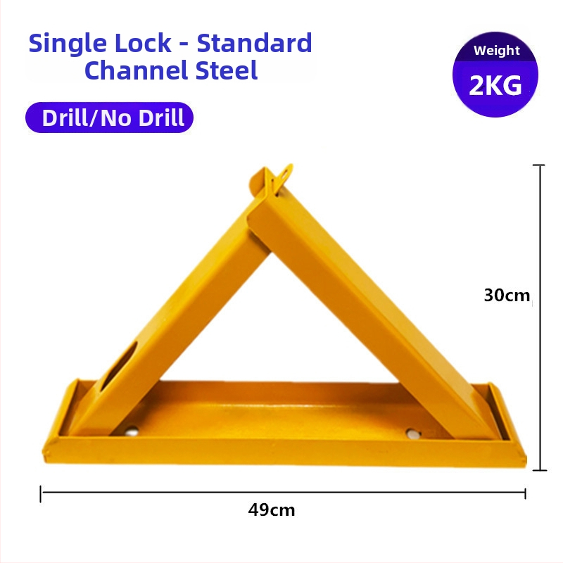 Autostāvvietas grīdas bloķētājs Tips A – pastiprināta pretkolīzijas konstrukcija, auksti kaltēts tērauds, tērauda atslēgas cilindrs, piemērots pazemes stāvvietām, zīmols Keding Shield