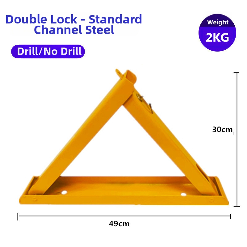 Autostāvvietas grīdas bloķētājs Tips A – pastiprināta pretkolīzijas konstrukcija, auksti kaltēts tērauds, tērauda atslēgas cilindrs, piemērots pazemes stāvvietām, zīmols Keding Shield
