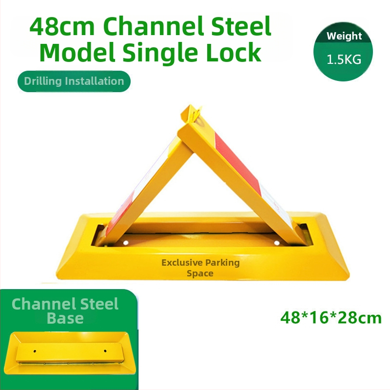 Autostāvvietas grīdas bloķētājs Tips A – pastiprināta pretkolīzijas konstrukcija, auksti kaltēts tērauds, tērauda atslēgas cilindrs, piemērots pazemes stāvvietām, zīmols Keding Shield