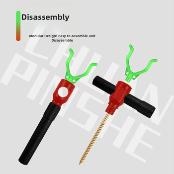 Ледено риболовно оборудване: колчета за палатка на лед и спирални винтове, пластмасови