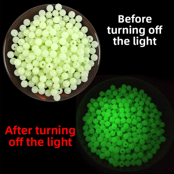 LANGJIXUAN Светещи мъниста за риболов с примамка – Светят в тъмното, твърд материал