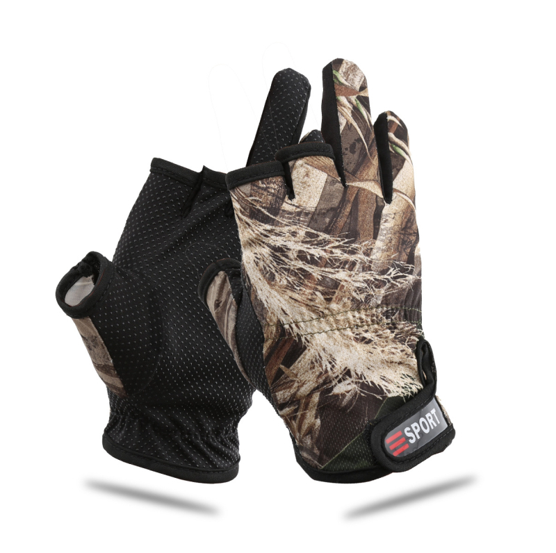 Риболовни ръкавици за открито – дизайн с три пръста, бързосъхнещи, дишащи; марка EASYBASS; материал: плетено