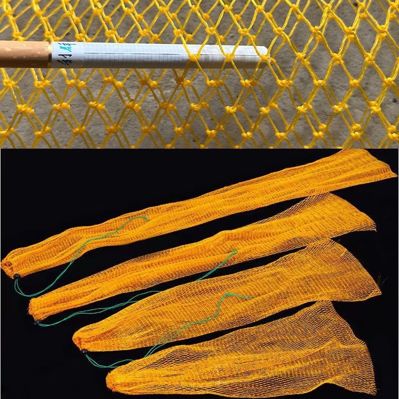 PU риболовна мрежеста торба с връзка, дебела мрежа с малки отвори