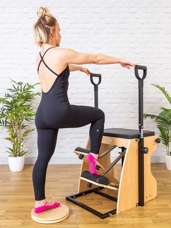 Optp Pilates rotacijski disk od masivnog drveta za ispravljanje držanja, postpartum rehabilitaciju zdjelice i istezanje uz joga kotač