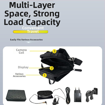 Морска риболовна чанта през кръста с водоустойчива PVC конструкция, съхранение за риболовен детектор, подводна камера и функции за зареждане на примамка и монтаж на котушка