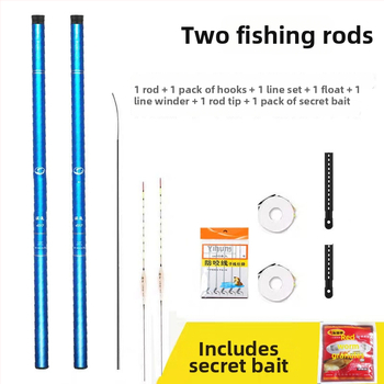 Комплект пръти за риболов - ултралек, изключително твърд, къса секция, фибростъкло, за риболов в поток