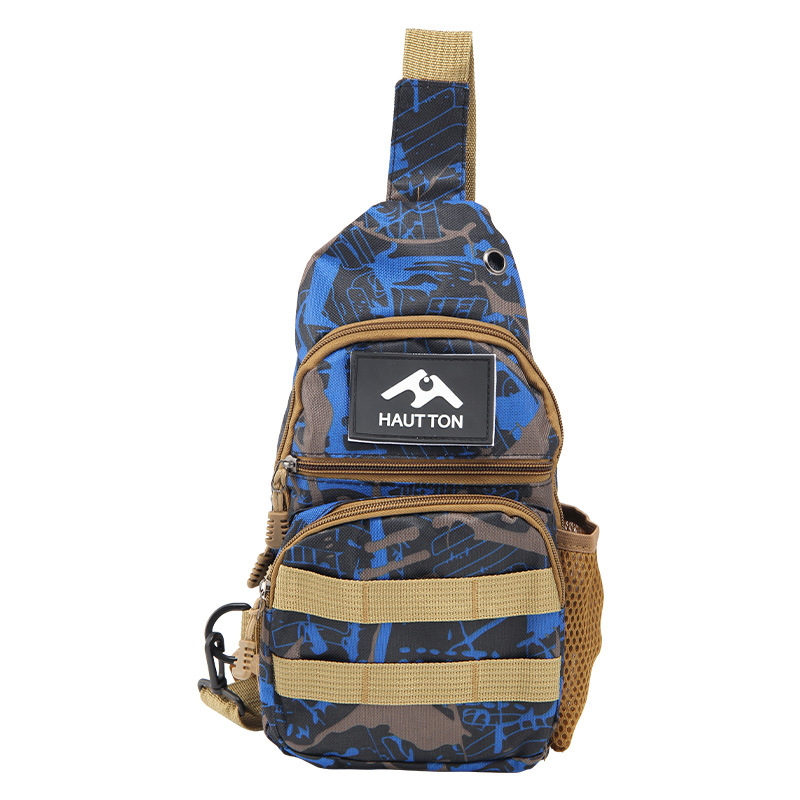 Haodun torba za mamce – platnena, višenamjenska ribarska torba za utovar mamaca, maskirni dizajn, ramenski crossbody remen, nije vodootporna