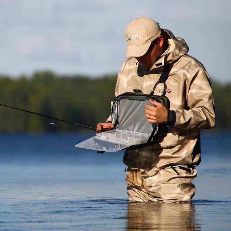 Torba za morski ribolov - Višenamjenska torba za mamce s naramenicama, ruksak i pojas torba; PVC, vodootporna