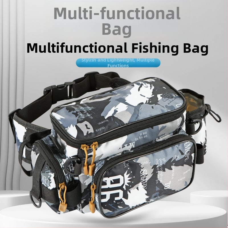Luya krepšys – Daugiafunkcinė masalų krepšys žvejybai su diržo ir kryžminio nešiojimo dizainu, didelė talpa, 600D Oxford audinys, atspari vandeniui