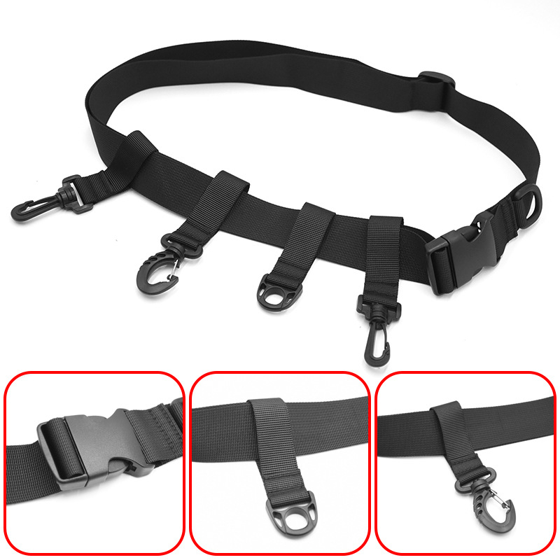 Centură reglabilă de pescuit pentru traversarea apei, material tip webbing, 4 buzunare, Easy Buckle