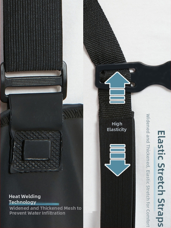 Haixiang makšķerēšanas bikses, ūdensnecaurlaidīgas un noturīgas pret nolietojumu, PVC adīta auduma, 1 kabata, augsta elastība