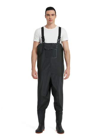 Haixiang pantaloni de pescuit, impermeabili și rezistenți la uzură, țesătură tricot PVC, 1 buzunar, elasticitate înaltă