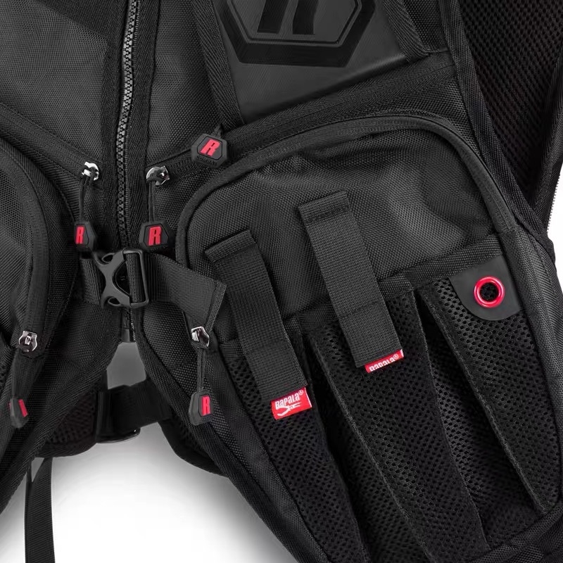 Vesta de pescuit cu rucsac integrat – îmbrăcăminte de pescuit all-in-one, Oxford material