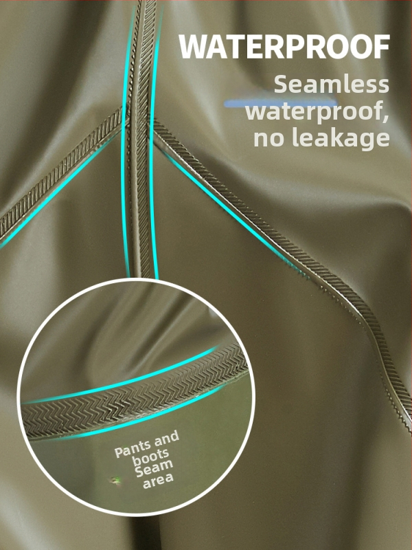 Haixiang PVC makšķerēšanas bikses līdz jostai, ūdensnecaurlaidīgas, 75 mm, 1 kabata