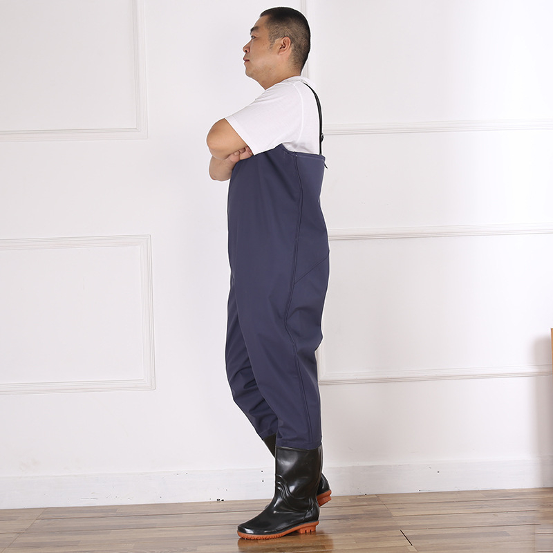 Pantaloni de pescuit din PVC, marcă Seagull, fără vestă de salvare