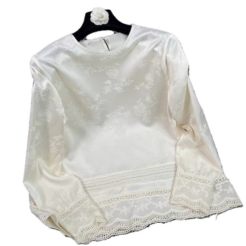 Top de bază cu vestă în stil chinezesc – tricou damă cu mânecă lungă, amestec poliester 30–50%, croială lejeră, guler rotund, lungime obișnuită, primăvara 2025