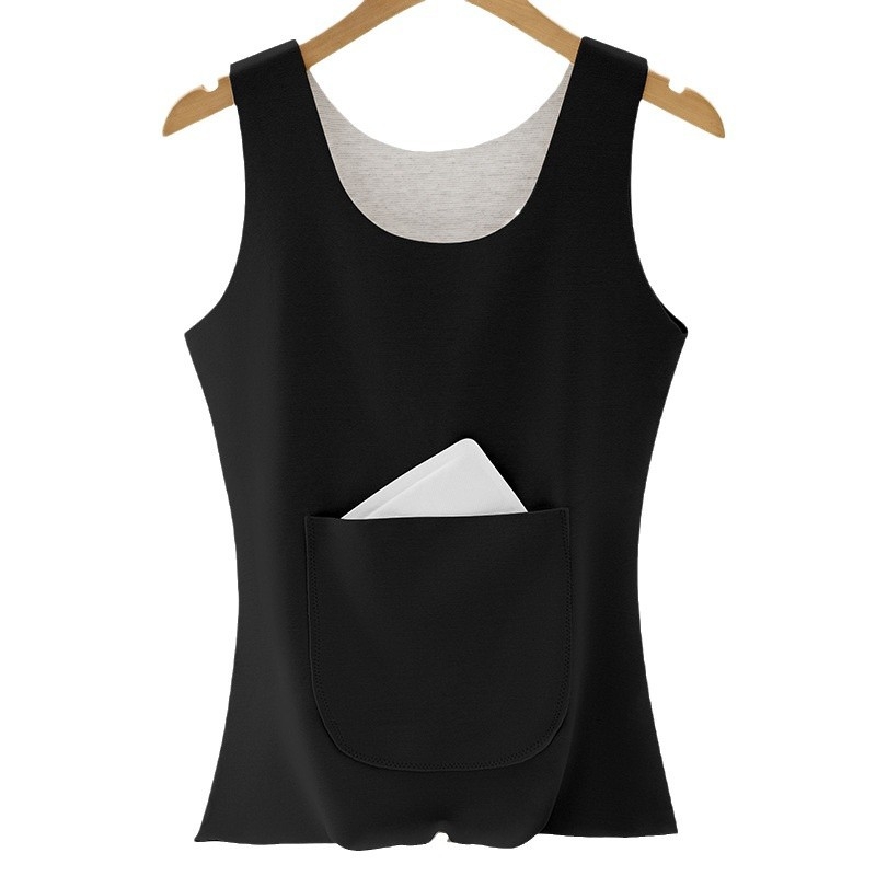 Мъжки термо жилет с двойни джобове, топъл и удобен, двойслоен дизайн, полиестерен материал