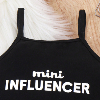 Set pentru fete, două piese, în stil denim imitation: salopetă cu imprimeu de litere și geacă din denim, toamnă-iarna, 3-8 ani, 65% bumbac