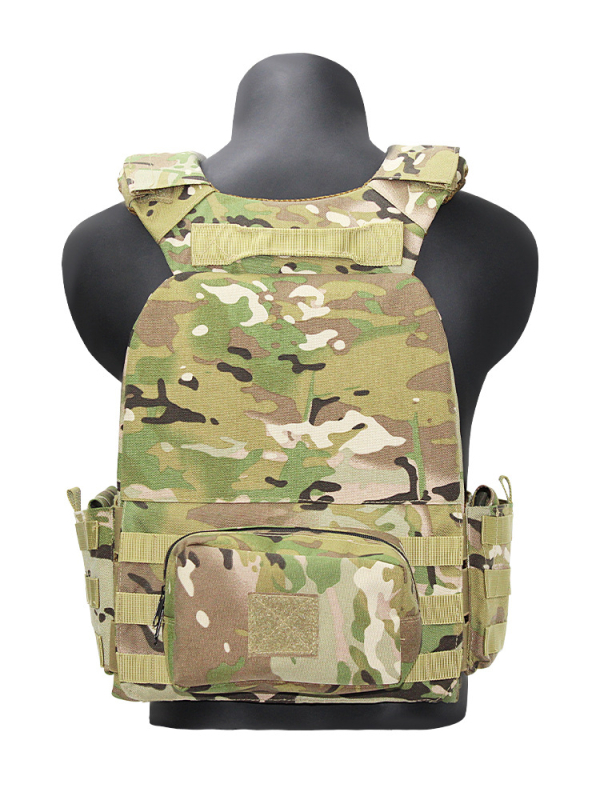An Yue 6094 Vestă tacticǎ cu eliberare rapidă, camuflaj, țesătură 600D, respirabilă și durabilă, uniformă de antrenament