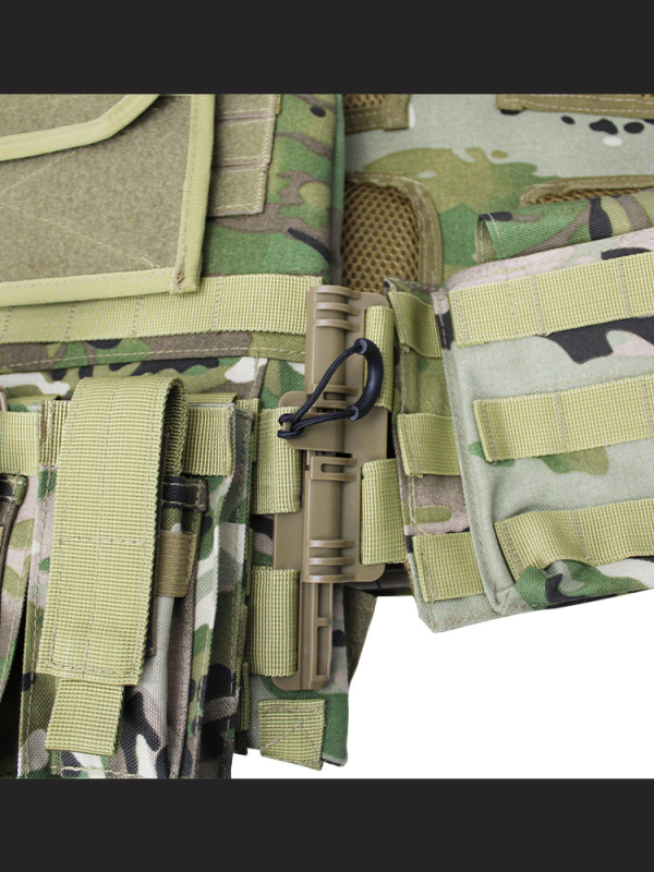 An Yue 6094 Vestă tacticǎ cu eliberare rapidă, camuflaj, țesătură 600D, respirabilă și durabilă, uniformă de antrenament